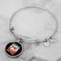 Cute Merry Catmas Bracelet Stainless Steel or 18k Gold Circle Bangle-Express Your Love Gifts