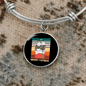 Cute Merry Catmas Bracelet Stainless Steel or 18k Gold Circle Bangle-Express Your Love Gifts