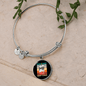 Cute Merry Catmas Bracelet Stainless Steel or 18k Gold Circle Bangle-Express Your Love Gifts