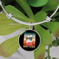 Cute Merry Catmas Bracelet Stainless Steel or 18k Gold Circle Bangle-Express Your Love Gifts