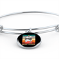 Cute Merry Catmas Bracelet Stainless Steel or 18k Gold Circle Bangle-Express Your Love Gifts