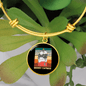 Cute Merry Catmas Bracelet Stainless Steel or 18k Gold Circle Bangle-Express Your Love Gifts