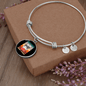 Cute Merry Catmas Bracelet Stainless Steel or 18k Gold Circle Bangle-Express Your Love Gifts