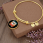 Cute Merry Catmas Bracelet Stainless Steel or 18k Gold Circle Bangle-Express Your Love Gifts
