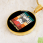 Cute Merry Catmas Circle Necklace Stainless Steel or 18k Gold 18-22"-Express Your Love Gifts