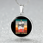 Cute Merry Catmas Circle Necklace Stainless Steel or 18k Gold 18-22"-Express Your Love Gifts