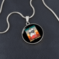 Cute Merry Catmas Circle Necklace Stainless Steel or 18k Gold 18-22"-Express Your Love Gifts