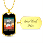 Cute Merry Catmas Necklace Stainless Steel or 18k Gold Dog Tag 24" Chain-Express Your Love Gifts