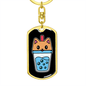 Cute Milk Tea Cat Keychain Stainless Steel or 18k Gold Dog Tag Keyring-Express Your Love Gifts