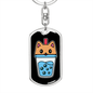 Cute Milk Tea Cat Keychain Stainless Steel or 18k Gold Dog Tag Keyring-Express Your Love Gifts