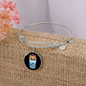 Cute Milktea Cat Bracelet Stainless Steel or 18k Gold Circle Bangle-Express Your Love Gifts