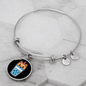 Cute Milktea Cat Bracelet Stainless Steel or 18k Gold Circle Bangle-Express Your Love Gifts