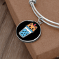 Cute Milktea Cat Bracelet Stainless Steel or 18k Gold Circle Bangle-Express Your Love Gifts