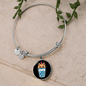 Cute Milktea Cat Bracelet Stainless Steel or 18k Gold Circle Bangle-Express Your Love Gifts