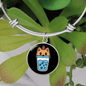Cute Milktea Cat Bracelet Stainless Steel or 18k Gold Circle Bangle-Express Your Love Gifts
