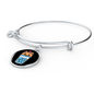 Cute Milktea Cat Bracelet Stainless Steel or 18k Gold Circle Bangle-Express Your Love Gifts