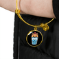 Cute Milktea Cat Bracelet Stainless Steel or 18k Gold Circle Bangle-Express Your Love Gifts