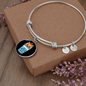 Cute Milktea Cat Bracelet Stainless Steel or 18k Gold Circle Bangle-Express Your Love Gifts