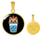 Cute Milktea Cat Circle Necklace Stainless Steel or 18k Gold 18-22"-Express Your Love Gifts