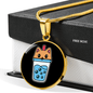 Cute Milktea Cat Circle Necklace Stainless Steel or 18k Gold 18-22"-Express Your Love Gifts