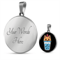 Cute Milktea Cat Circle Necklace Stainless Steel or 18k Gold 18-22"-Express Your Love Gifts