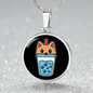Cute Milktea Cat Circle Necklace Stainless Steel or 18k Gold 18-22"-Express Your Love Gifts