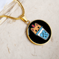 Cute Milktea Cat Circle Necklace Stainless Steel or 18k Gold 18-22"-Express Your Love Gifts
