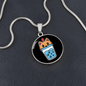 Cute Milktea Cat Circle Necklace Stainless Steel or 18k Gold 18-22"-Express Your Love Gifts