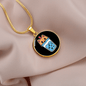 Cute Milktea Cat Circle Necklace Stainless Steel or 18k Gold 18-22"-Express Your Love Gifts