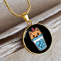 Cute Milktea Cat Circle Necklace Stainless Steel or 18k Gold 18-22"-Express Your Love Gifts