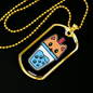 Cute Milktea Cat Necklace Stainless Steel or 18k Gold Dog Tag 24" Chain-Express Your Love Gifts