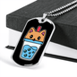 Cute Milktea Cat Necklace Stainless Steel or 18k Gold Dog Tag 24" Chain-Express Your Love Gifts