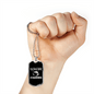 Cute Now Fishing Necklace Stainless Steel or 18k Gold Dog Tag 24" Chain-Express Your Love Gifts