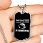 Cute Now Fishing Necklace Stainless Steel or 18k Gold Dog Tag 24" Chain-Express Your Love Gifts