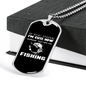 Cute Now Fishing Necklace Stainless Steel or 18k Gold Dog Tag 24" Chain-Express Your Love Gifts