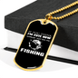 Cute Now Fishing Necklace Stainless Steel or 18k Gold Dog Tag 24" Chain-Express Your Love Gifts