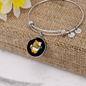 Cute Orange Cat Bracelet Stainless Steel or 18k Gold Circle Bangle-Express Your Love Gifts