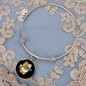 Cute Orange Cat Bracelet Stainless Steel or 18k Gold Circle Bangle-Express Your Love Gifts