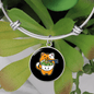 Cute Orange Cat Bracelet Stainless Steel or 18k Gold Circle Bangle-Express Your Love Gifts