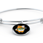 Cute Orange Cat Bracelet Stainless Steel or 18k Gold Circle Bangle-Express Your Love Gifts