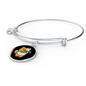 Cute Orange Cat Bracelet Stainless Steel or 18k Gold Circle Bangle-Express Your Love Gifts