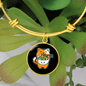 Cute Orange Cat Bracelet Stainless Steel or 18k Gold Circle Bangle-Express Your Love Gifts