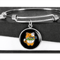 Cute Orange Cat Bracelet Stainless Steel or 18k Gold Circle Bangle-Express Your Love Gifts
