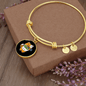 Cute Orange Cat Bracelet Stainless Steel or 18k Gold Circle Bangle-Express Your Love Gifts