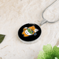 Cute Orange Cat Circle Necklace Stainless Steel or 18k Gold 18-22"-Express Your Love Gifts