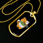 Cute Orange Cat Necklace Stainless Steel or 18k Gold Dog Tag 24" Chain-Express Your Love Gifts