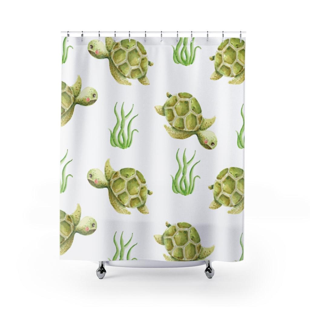 Cute Turtle Seamless Stylish Design 71" x 74" Elegant Waterproof Shower Curtain for a Spa-like Bathroom Paradise Exceptional Craftsmanship-Express Your Love Gifts