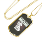 Cute White Dog Mom Necklace Stainless Steel or 18k Gold Dog Tag 24" Chain-Express Your Love Gifts