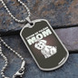 Cute White Dog Mom Necklace Stainless Steel or 18k Gold Dog Tag 24" Chain-Express Your Love Gifts