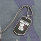 Cute White Dog Mom Necklace Stainless Steel or 18k Gold Dog Tag 24" Chain-Express Your Love Gifts